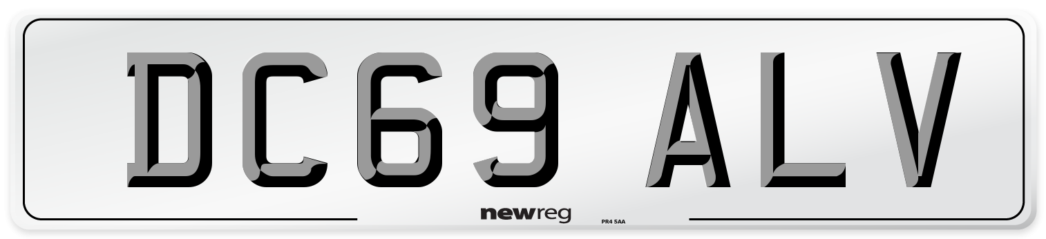 DC69 ALV Number Plate from New Reg